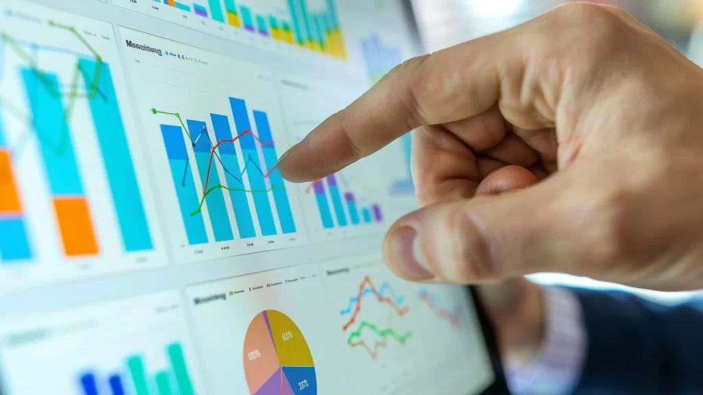 a men showing statistics of why you business need bi